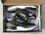 Authentic Air Jordan 3 Oregon Dunk Black/Yellow