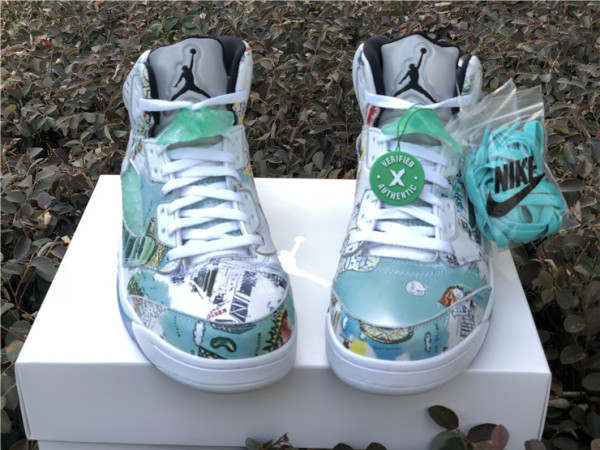 Authentic Air Jordan 5 WINGS Multi-Color