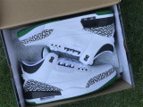 Authentic Air Jordan 3 Oregon White/Black/Green