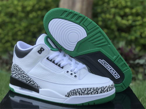 Authentic Air Jordan 3 Oregon White/Black/Green