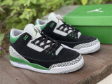 Authentic Air Jordan 3 Pine Green/Black