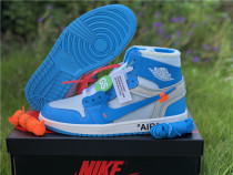 Authentic Air Jordan 1 High x OFF White UNC