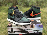 Authentic Air Jordan1 Retro High OG Green/Black/Orange