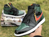 Authentic Air Jordan1 Retro High OG Green/Black/Orange