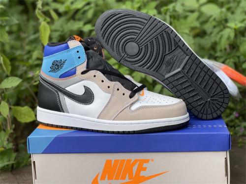 Authentic Air Jordan 1 High OG Multi-Color/White-Black