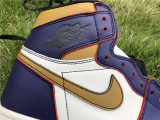 Authentic Air Jordan 1 High x Nike SB dunk OFF White/Purple Gold