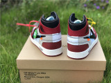 Authentic Air Jordan 1 High x OFF White White/Red Chicago