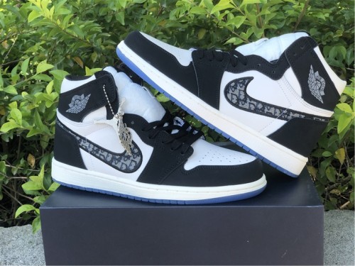 Authentic Dior x Air Jordan 1 High Black/White