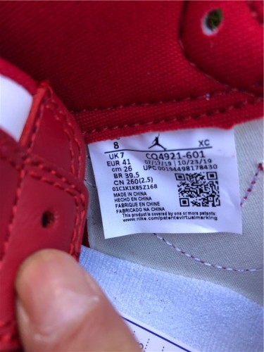 Authentic Air Jordan 1 Retro High White/Red