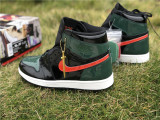 Authentic Air Jordan1 Retro High OG Green/Black/Orange