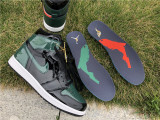 Authentic Air Jordan1 Retro High OG Green/Black/Orange