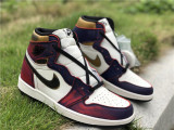 Authentic Air Jordan 1 High x Nike SB dunk OFF White/Purple Gold