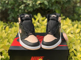 Authentic Air Jordan 1 High Crimson Tint Black/Grey/Pink