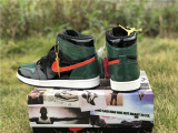 Authentic Air Jordan1 Retro High OG Green/Black/Orange