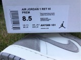 Authentic Air Jordan 1 High OG Ivory Pale/Grey-White