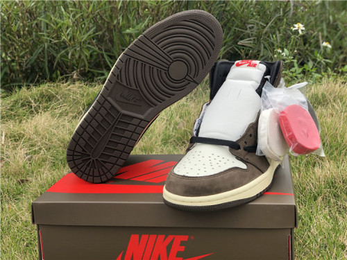 Authentic Travis Scott x Air Jordan 1 High Black/Dark Mocha