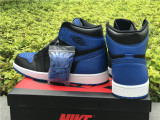 Authentic Air Jordan 1 High Black/Blue