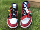 Authentic Air Jordan 1 High x OFF White White/Red Chicago
