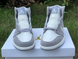 Authentic Air Jordan 1 High OG Ivory Pale/Grey-White