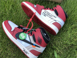 Authentic Air Jordan 1 High x OFF White White/Red Chicago