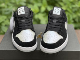 Authentic Air Jordan 1 Low Black/White/Grey