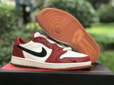 Authentic Air Jordan 1 Low OG OFF WHITE/RED