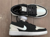 Authentic Air Jordan 1 Low Black/White/Grey