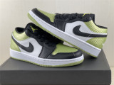 Authentic Air Jordan 1 Low Snake/Green-Black
