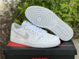 Authentic Air Jordan 1 Low OG White/Grey