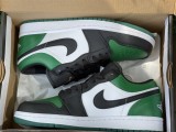 Authentic Air Jordan 1 Low Black/Green/White