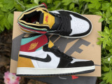 Authentic Air Jordan 1 High ZOOM AIR CMFT White/Black/Yellow