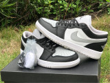 Authentic Air Jordan 1 Low Black/White/Grey