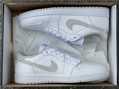 Authentic Air Jordan 1 Low OG White/Grey
