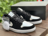 Authentic Air Jordan 1 Low Black/White/Grey