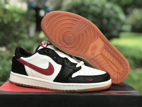 Authentic Air Jordan 1 Low OG Black/OFF White/Red