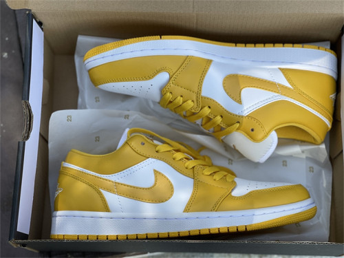 Authentic Air Jordan 1 Low White/Pollen