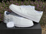Authentic Jordan 1 Low Golf Triple White 2022