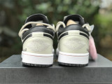 Authentic Air Jordan 1 Low Black/Blechead Coral-Grey FOG