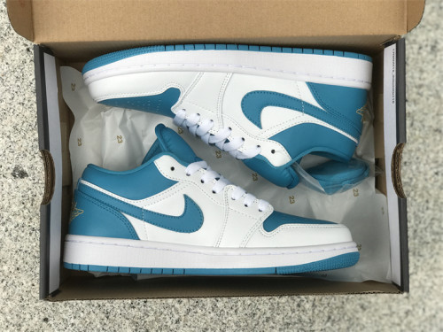 Authentic Air Jordan 1 Low Blue/White