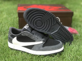 Authentic Travis Scott x Air Jordan 1 Low OG Black/Grey