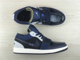 Authentic Air Jordan 1 Low Black/Blue