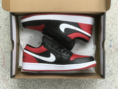 Authentic Air Jordan 1 Low Black/Red