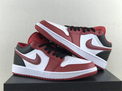 Authentic Air Jordan 1 Low Black/White/Red