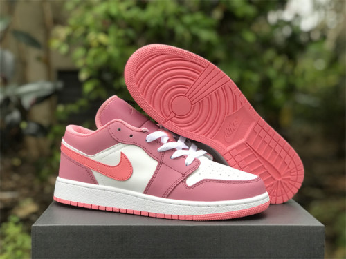 Authentic Air Jordan 1 Low White/Pink