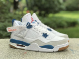 Authentic Nike SB x Air Jordan 4 White/Light Blue/Ashen