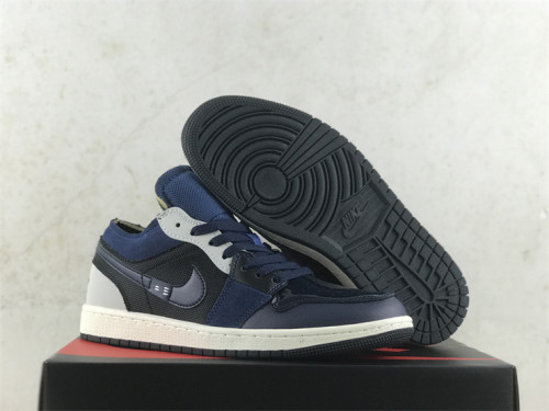 Authentic Air Jordan 1 Low Black/Blue
