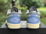 Authentic Air Jordan 1 Low Blue/White