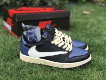 Authentic Travis Scott x Air Jordan 1 Low WMNS Black/Blue