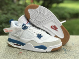 Authentic Nike SB x Air Jordan 4 White/Light Blue/Ashen