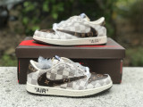 Authentic Air jordan1 Low TS LV Trainers/White
